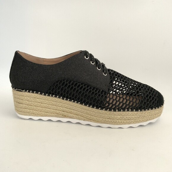 New INC International Concepts Abrelia Sneakers Perforated Espadrille Black 10 - Picture 2 of 11
